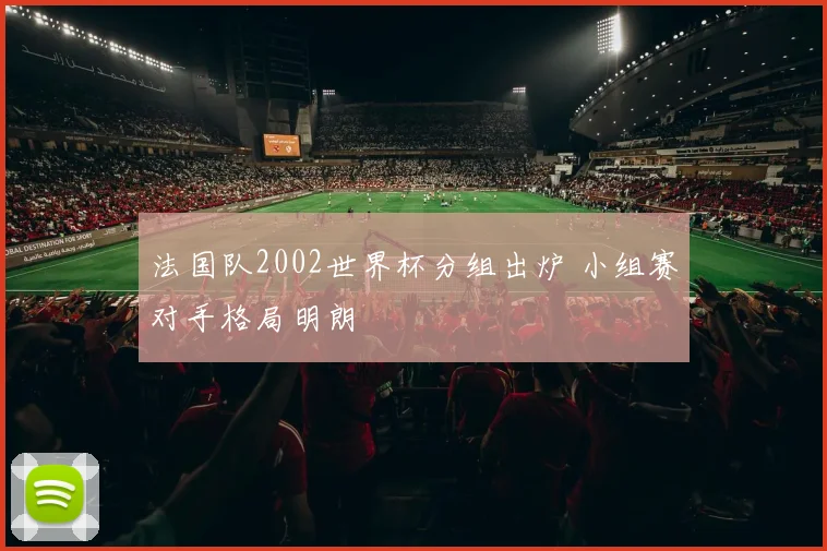 法国队2002世界杯分组出炉 小组赛对手格局明朗